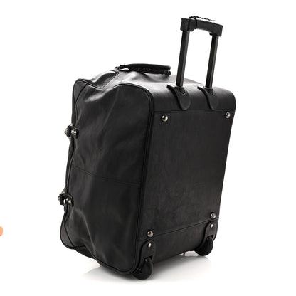 Balenciaga Agneau Silver Hardware Duffle Carry On Travel Bag Black 2 of 9