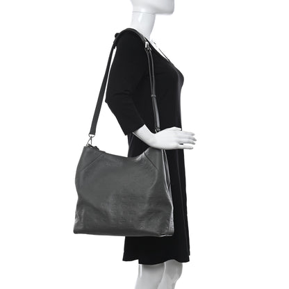 MCM Calfskin Ottomar Monogram Large Klara Hobo Grey 2 of 17