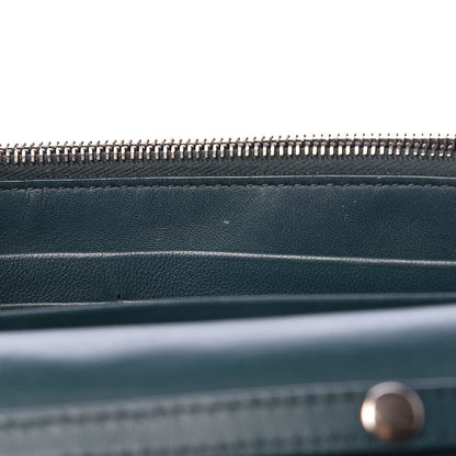 Celine Smooth Lambskin Frame Evening Chain Clutch Mineral Dark Green 10 of 15