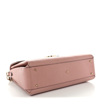 Gucci Dollar Calfskin Medium Interlocking G Top Handle Shoulder Bag Soft Pink 4 of 10