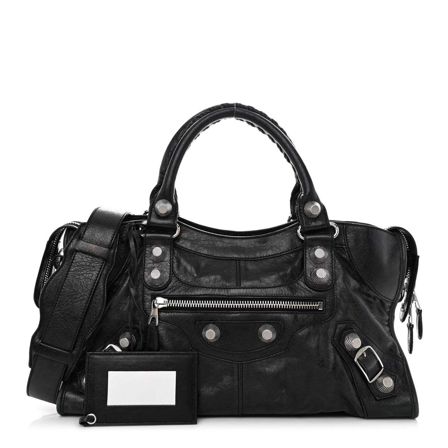 Agneau Giant 21 Silver Hardware Part Time Black