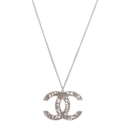 Chanel Large Baroque CC Necklace Silver 1 of 5