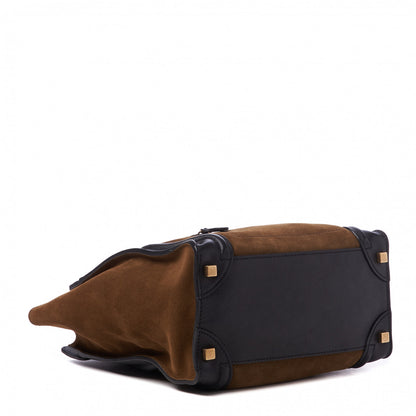 Celine Smooth Calfskin Suede Micro Luggage Olive 3 of 8