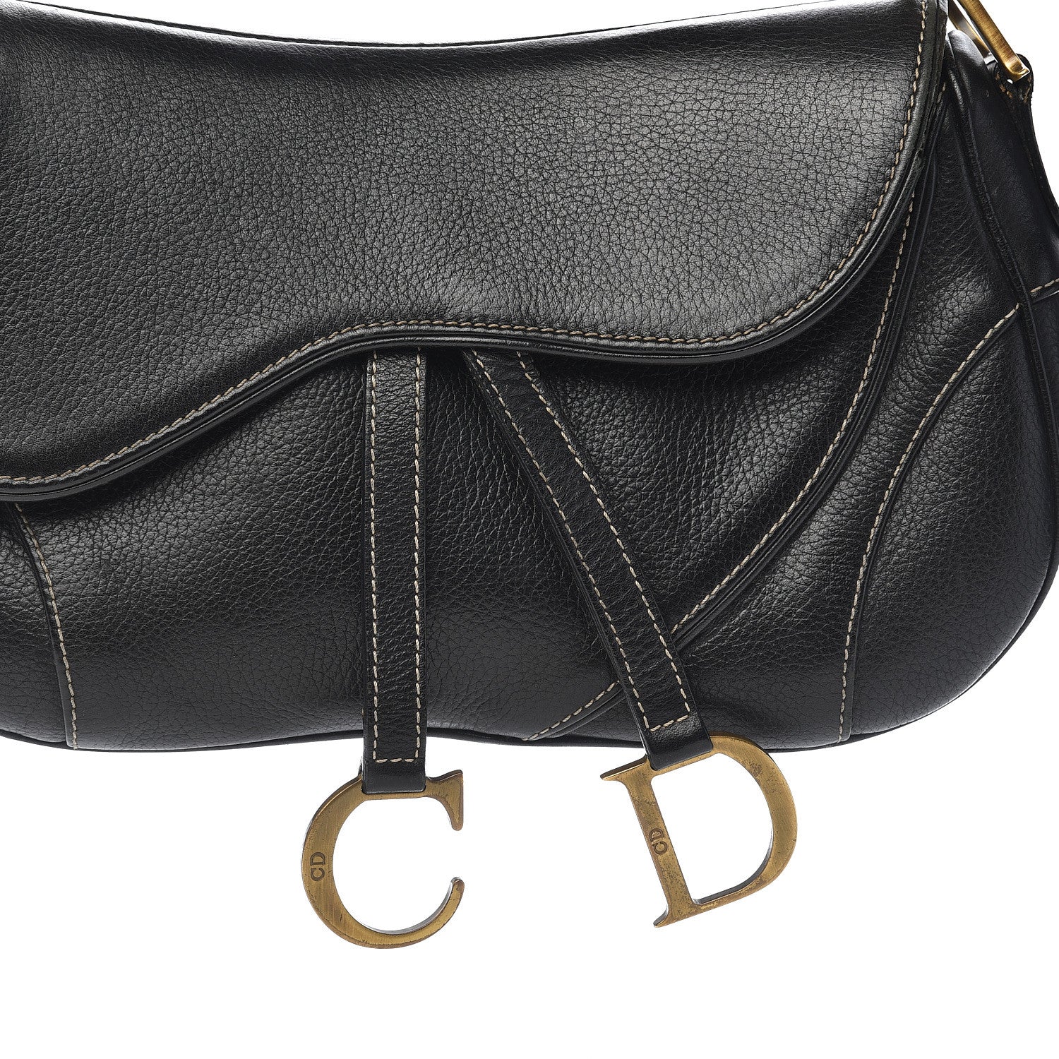 Christian Dior Calfskin Double Saddle Bag Black 14 of 14