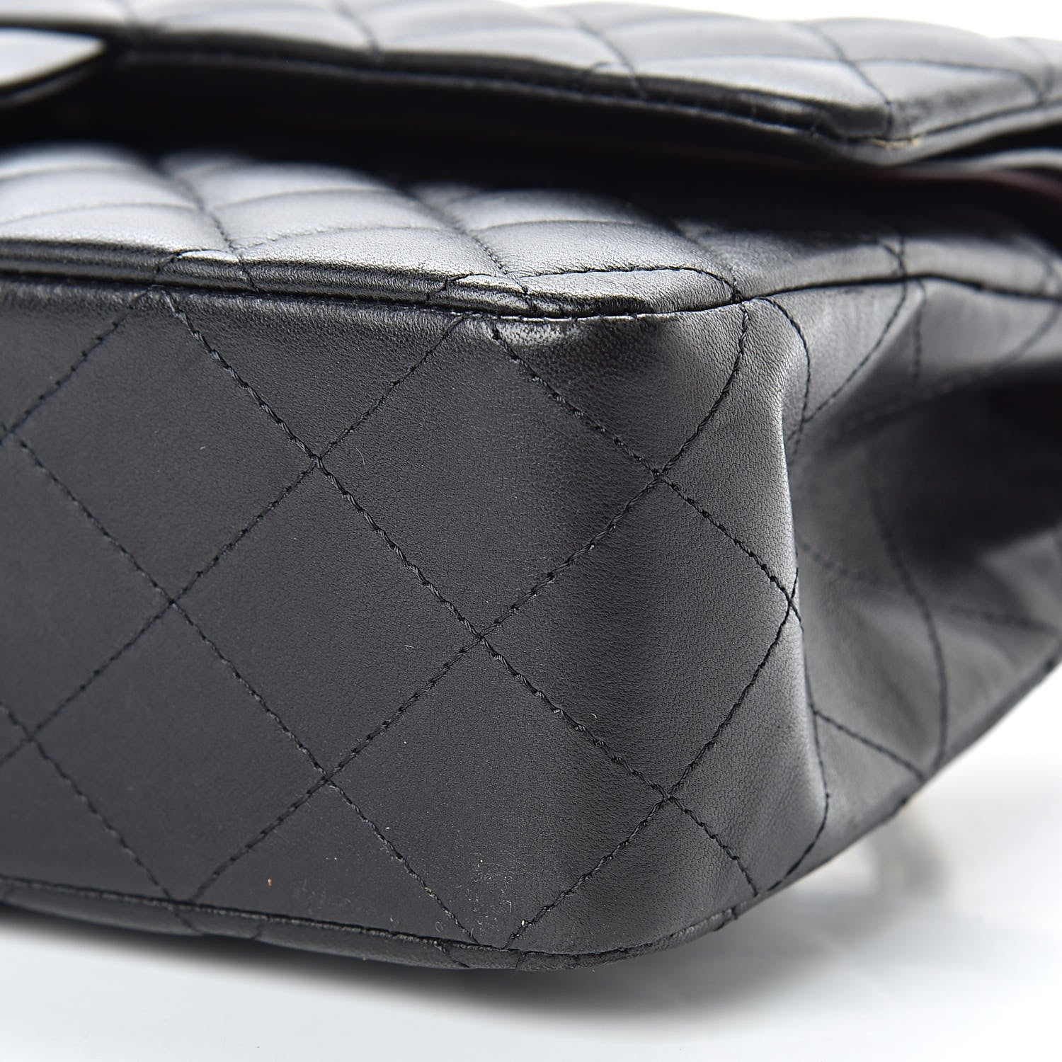 Chanel Lambskin Quilted Medium Double Flap Black 10 of 13