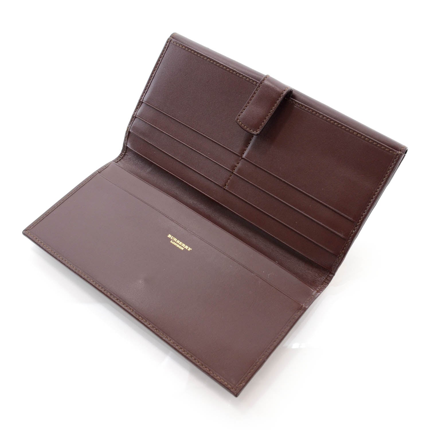 Burberry Haymarket Check Continental Wallet Brown 4 of 6
