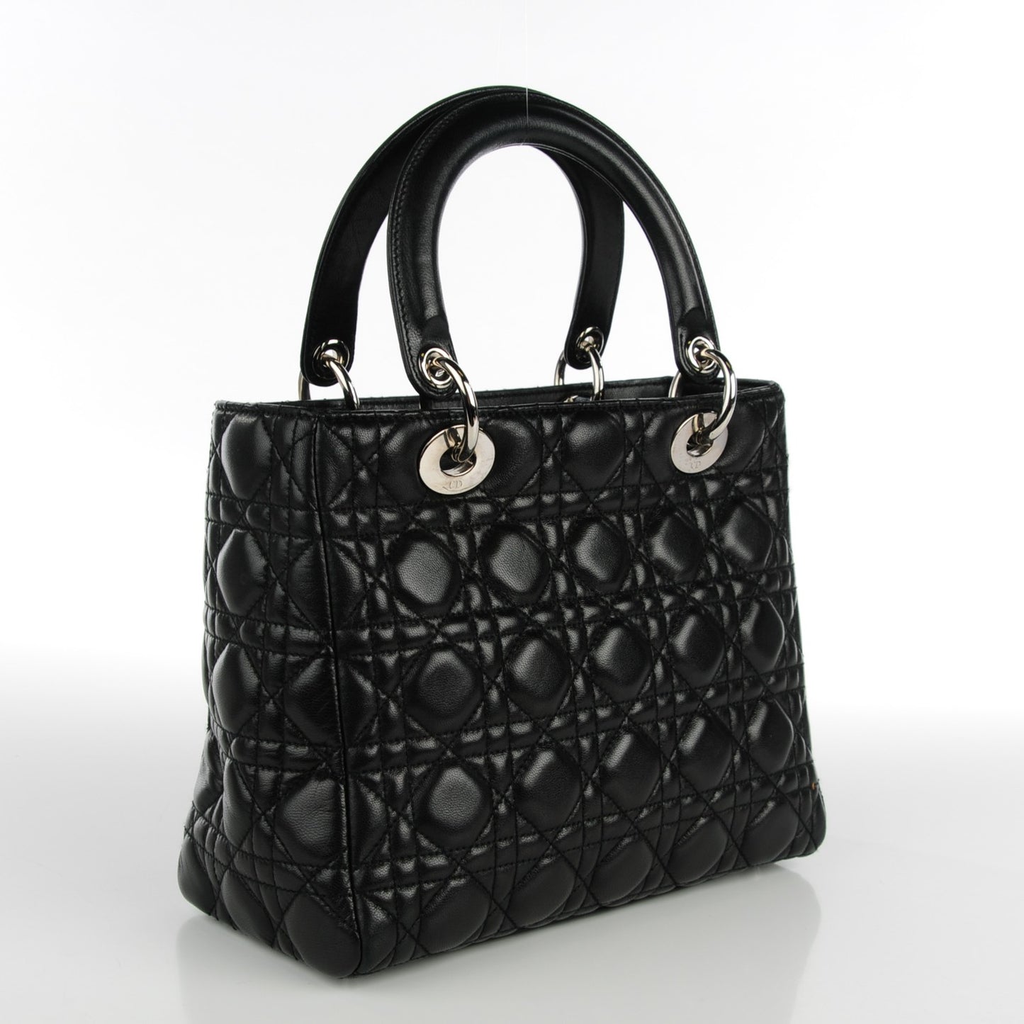 Lambskin Cannage Medium Lady Dior Black
