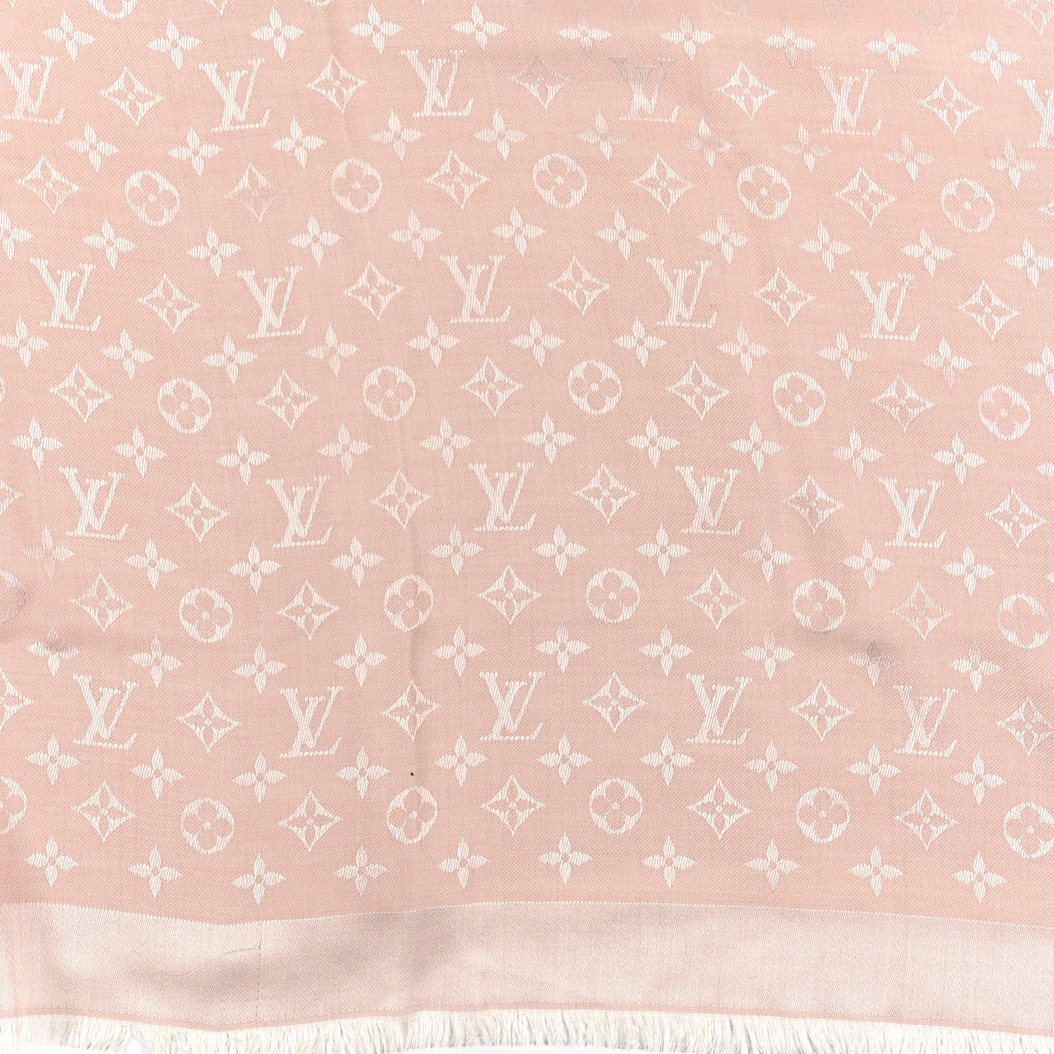 Louis Vuitton Wool Silk Monogram Shawl Pink 4 of 4