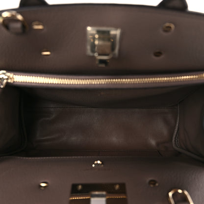 Salvatore Ferragamo Calfskin The Studio Bag Caraway Seed 5 of 8