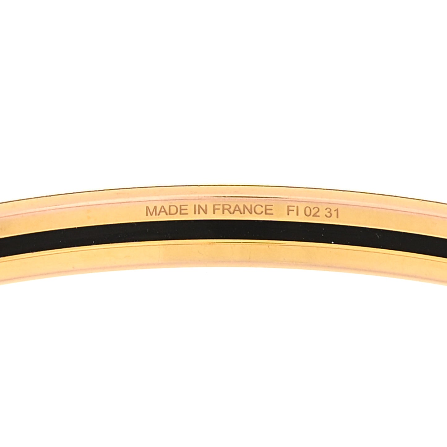 Enamel Printed Extra Narrow Uni Bracelet 70 Marron Glace
