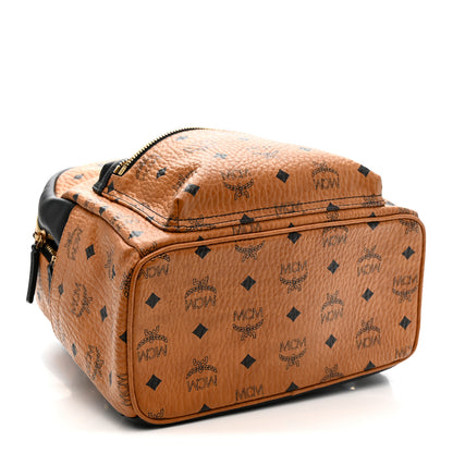 MCM Visetos Small Stark Backpack Cognac Black 4 of 9