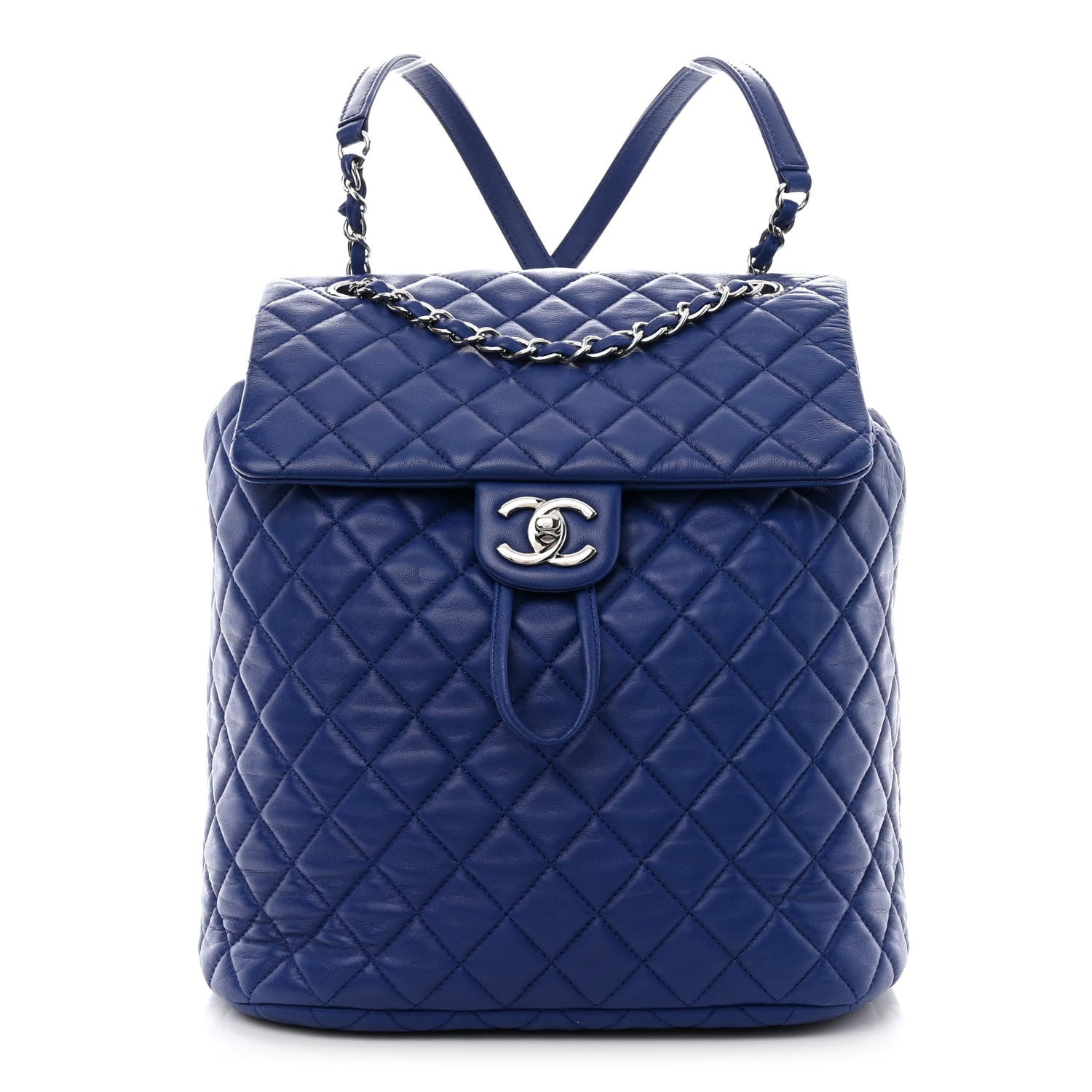 Chanel Lambskin Quilted Large Urban Spirit Backpack Blue 1 of 10