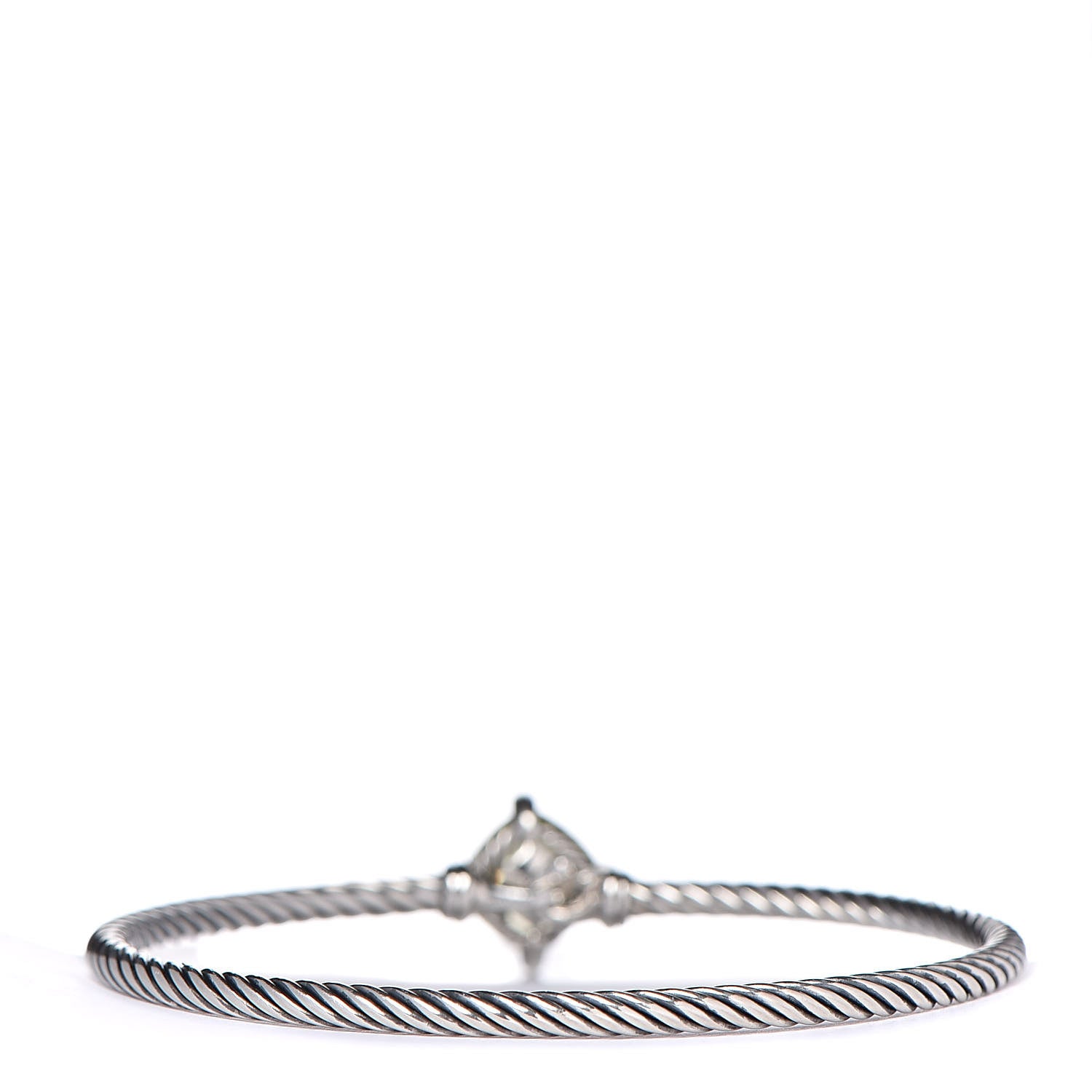 David Yurman Sterling Silver Lemon Citrine Diamond 9mm Chatelaine Bracelet 3 of 5