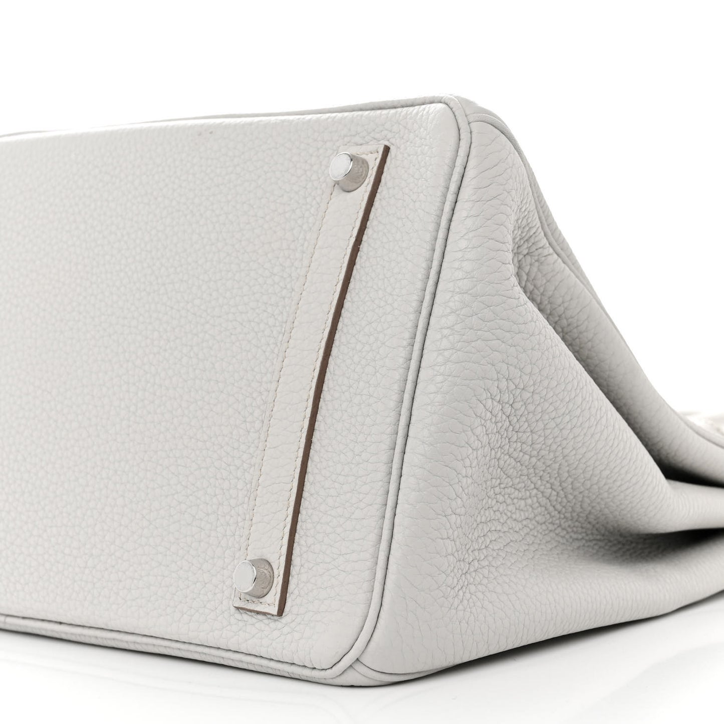Taurillon Clemence Lizard Club Birkin 35 Gris Perle White Mykonos