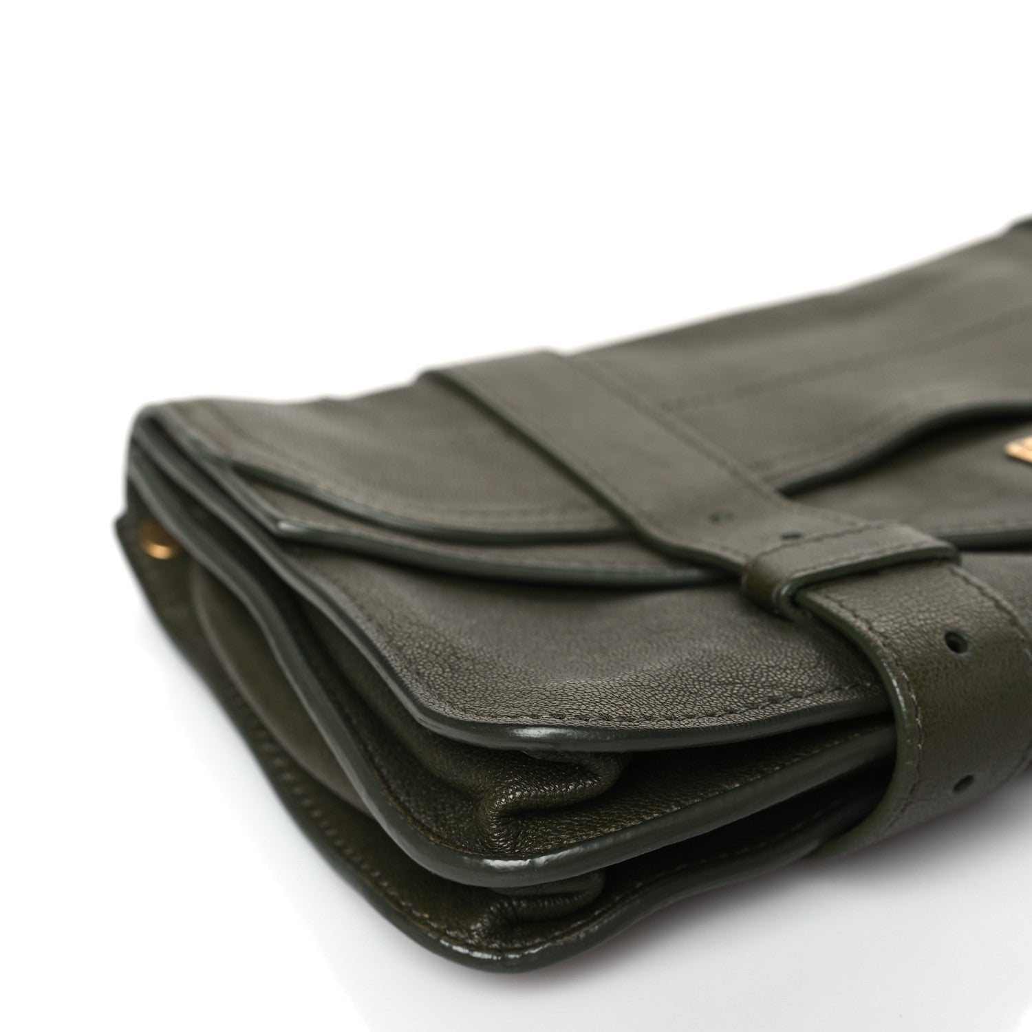 Proenza Schouler Lambskin PS1 Pochette Clutch Military 7 of 8