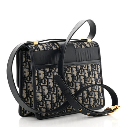 Christian Dior Oblique 30 Montaigne Flap Bag Blue 3 of 19