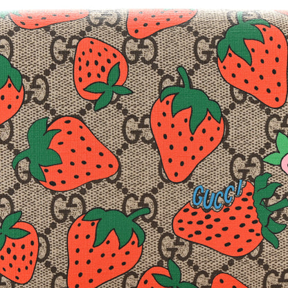 Gucci GG Supreme Monogram Strawberry Chain Wallet 7 of 10