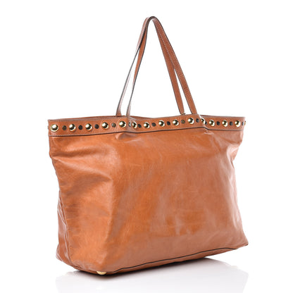 Gucci Calfskin Tattoo Heart Babouska Shopping Tote Brown 3 of 14