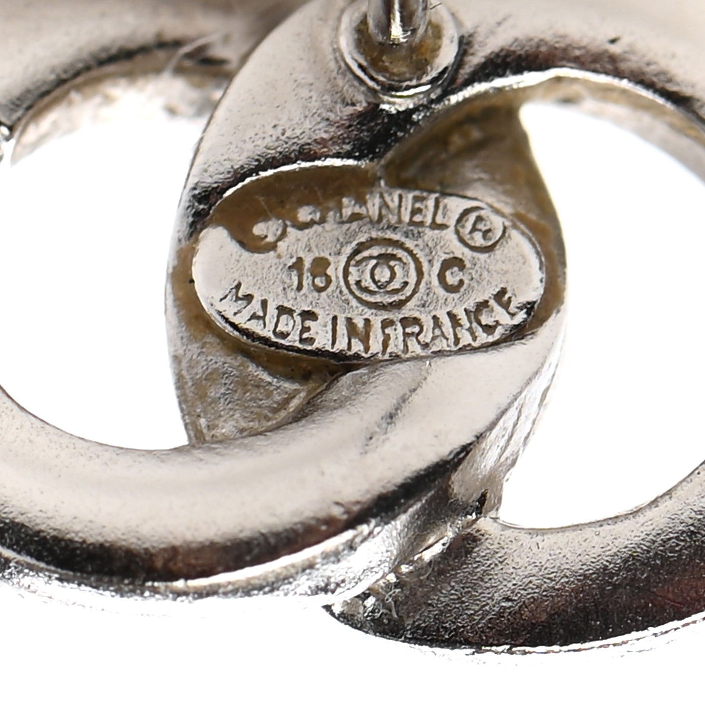 Ruthenium Crystal CC Earrings Silver Black