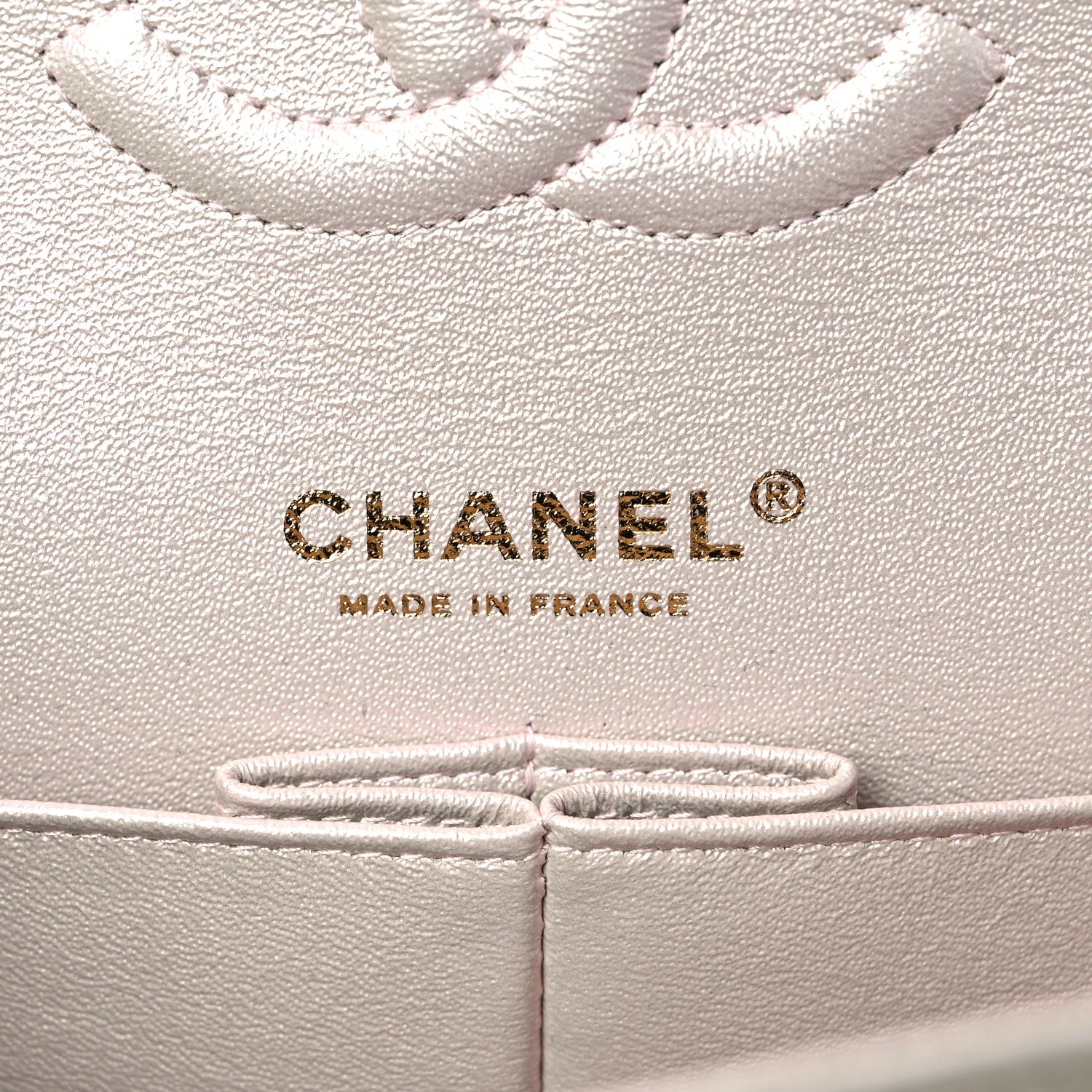 Chanel Iridescent Lambskin Quilted Medium Double Flap Ivory 6 of 12