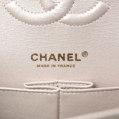 Chanel Iridescent Lambskin Quilted Medium Double Flap Ivory 6 of 12