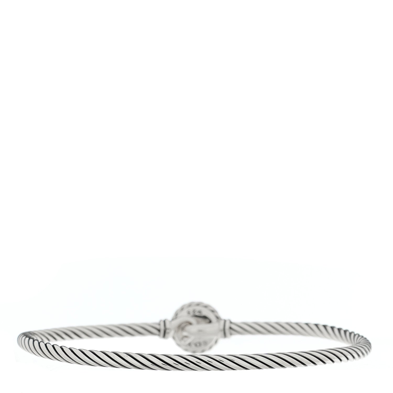 David Yurman Sterling Silver Cultured Pearl 3mm Chatelaine Bracelet 2 of 4