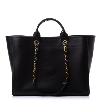 Chanel Calfskin Medium Deauville Tote Black 1 of 11