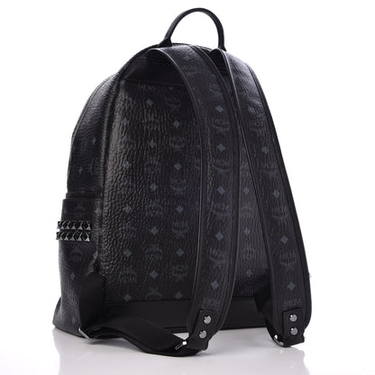 MCM Visetos Medium Side Studs Stark Backpack Black 3 of 10