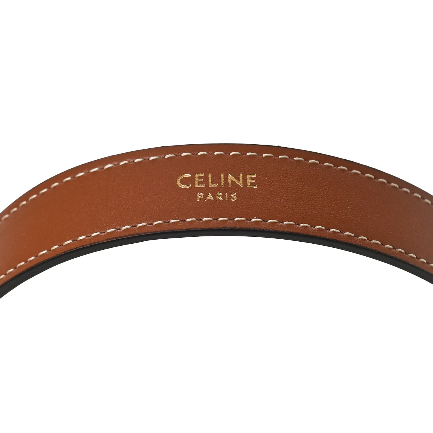 Celine Triomphe Canvas Calfskin Ava Shoulder Bag Tan 6 of 9