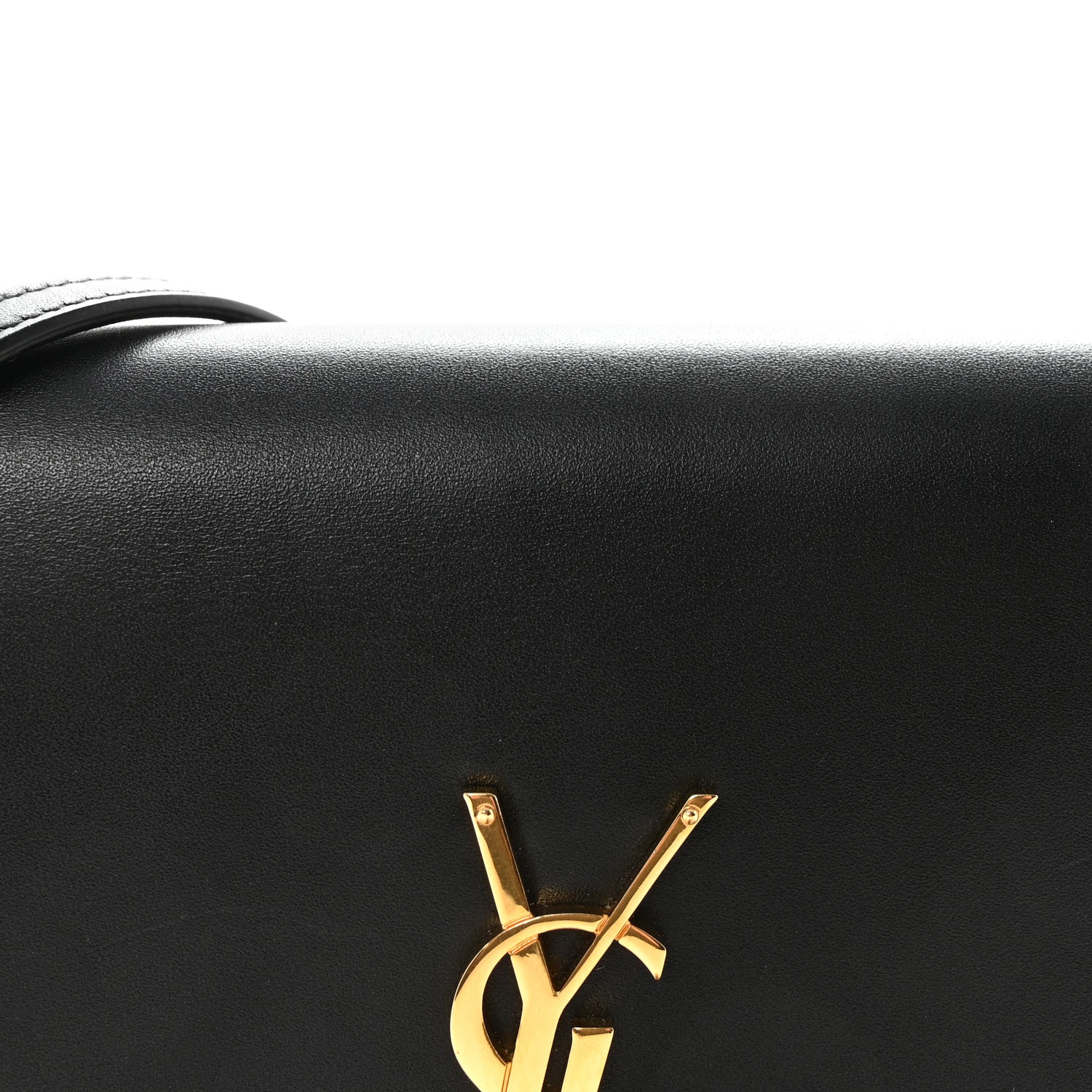 Saint Laurent Smooth Calfskin Classic Monogram Kate Tassel Chain Wallet Black 7 of 10