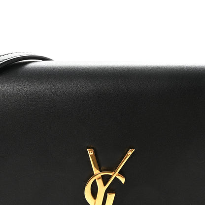 Saint Laurent Smooth Calfskin Classic Monogram Kate Tassel Chain Wallet Black 7 of 10