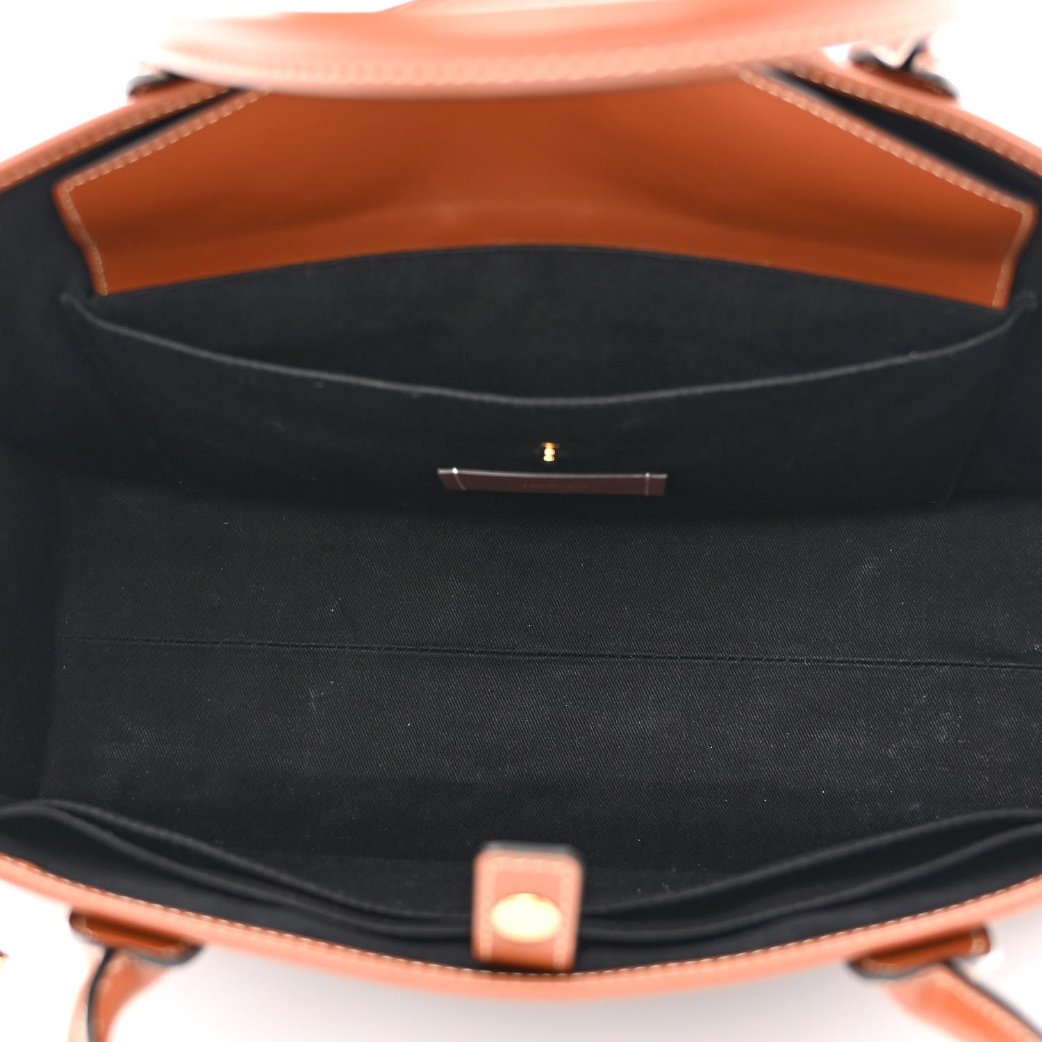 Versace Coated Canvas Calfskin La Greca Signature Tote Bag Black Caramel 5 of 10