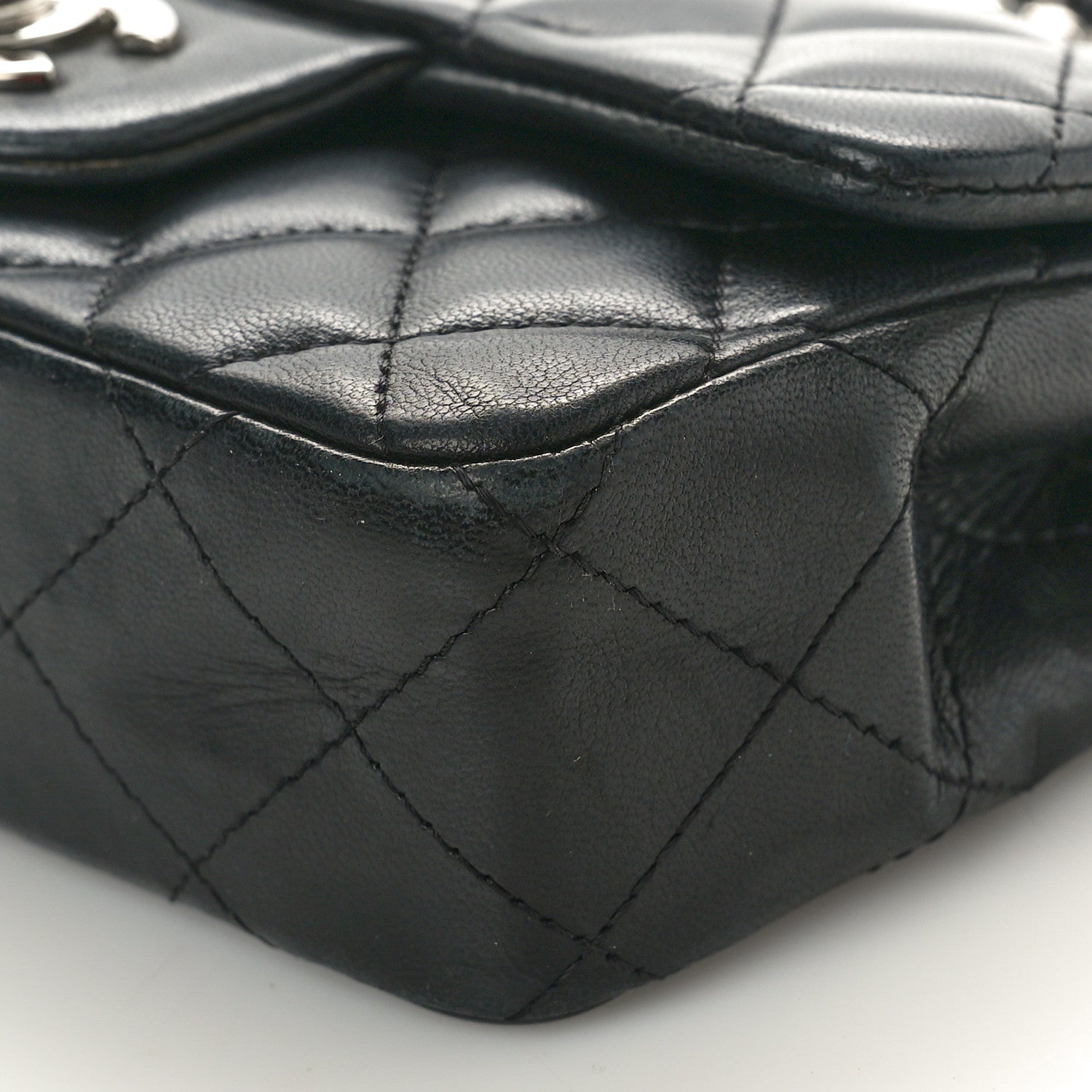Chanel Lambskin Quilted Extra Mini Rectangular Flap Black 10 of 12