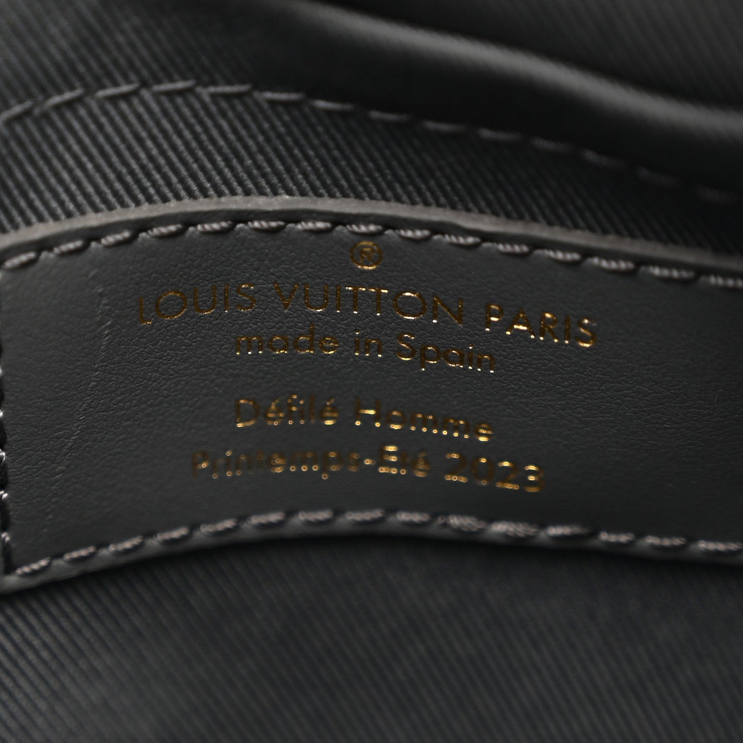 Calfskin Monogram Embossed Cruiser Messenger Dark Shadow Gray