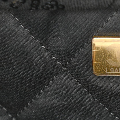 Chanel Velvet Sequin Quilted Chanel 22 Black 8 of 12