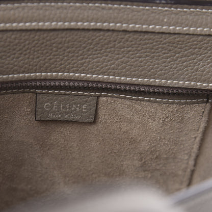 Celine Drummed Calfskin Nano Luggage Souris 6 of 10