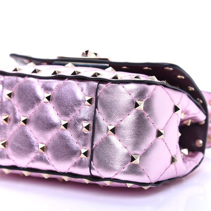 Valentino Garavani Metallic Nappa Micro Rockstud Spike Shoulder Bag Giacinto 7 of 13