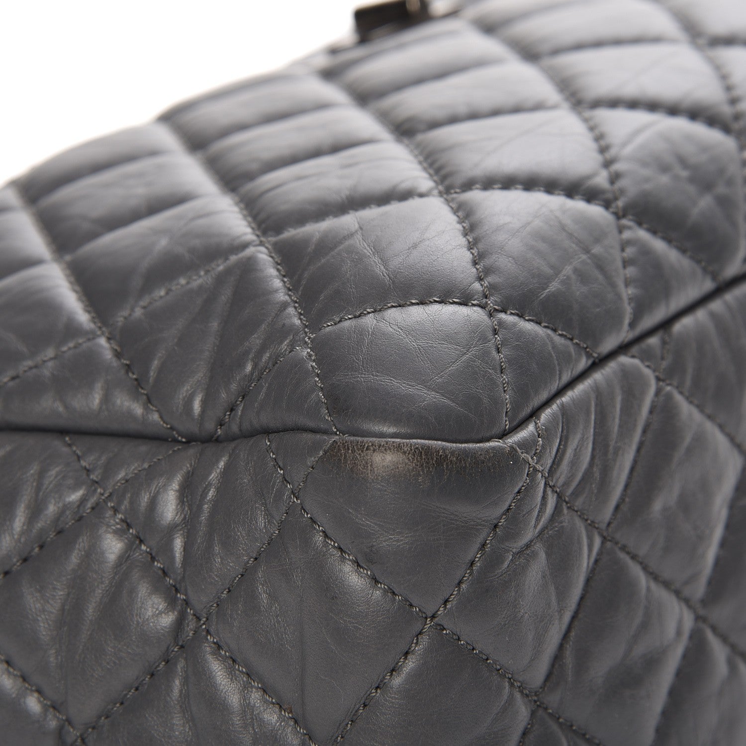 Chanel Aged Calfskin Reissue Medium Camera Case Gray 9 of 12