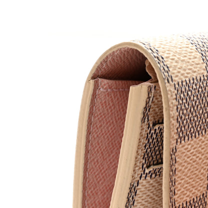 Louis Vuitton Damier Azur Emilie Wallet Rose Ballerine 8 of 8