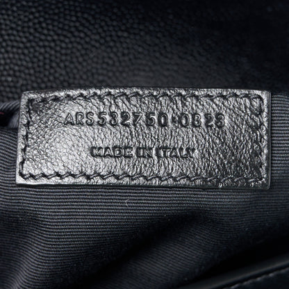 Saint Laurent Grain De Poudre Monogram Cassandra Clasp Bag Black 7 of 11