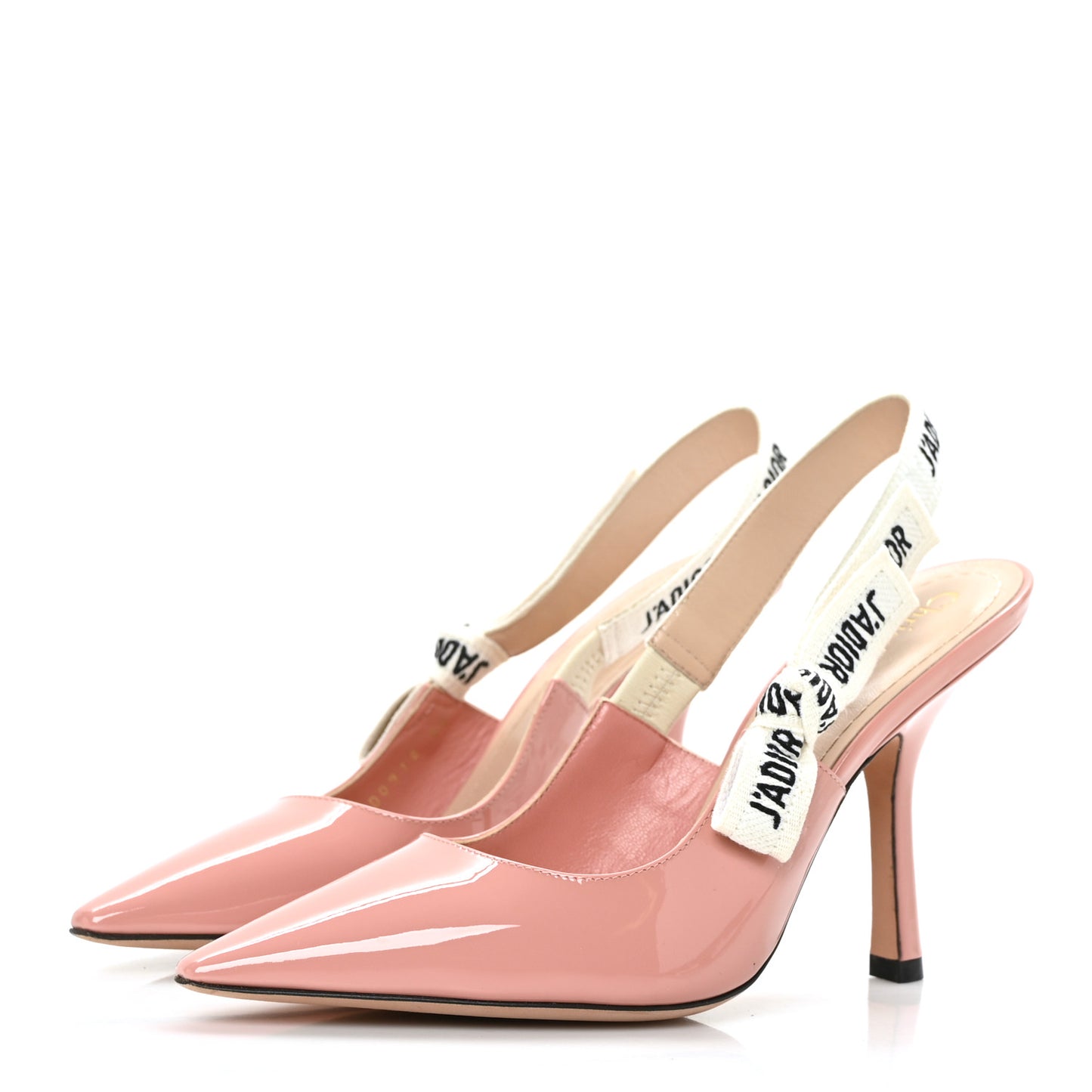 Patent Ribbon J'Adior Slingback 100mm Pumps 36 Pink