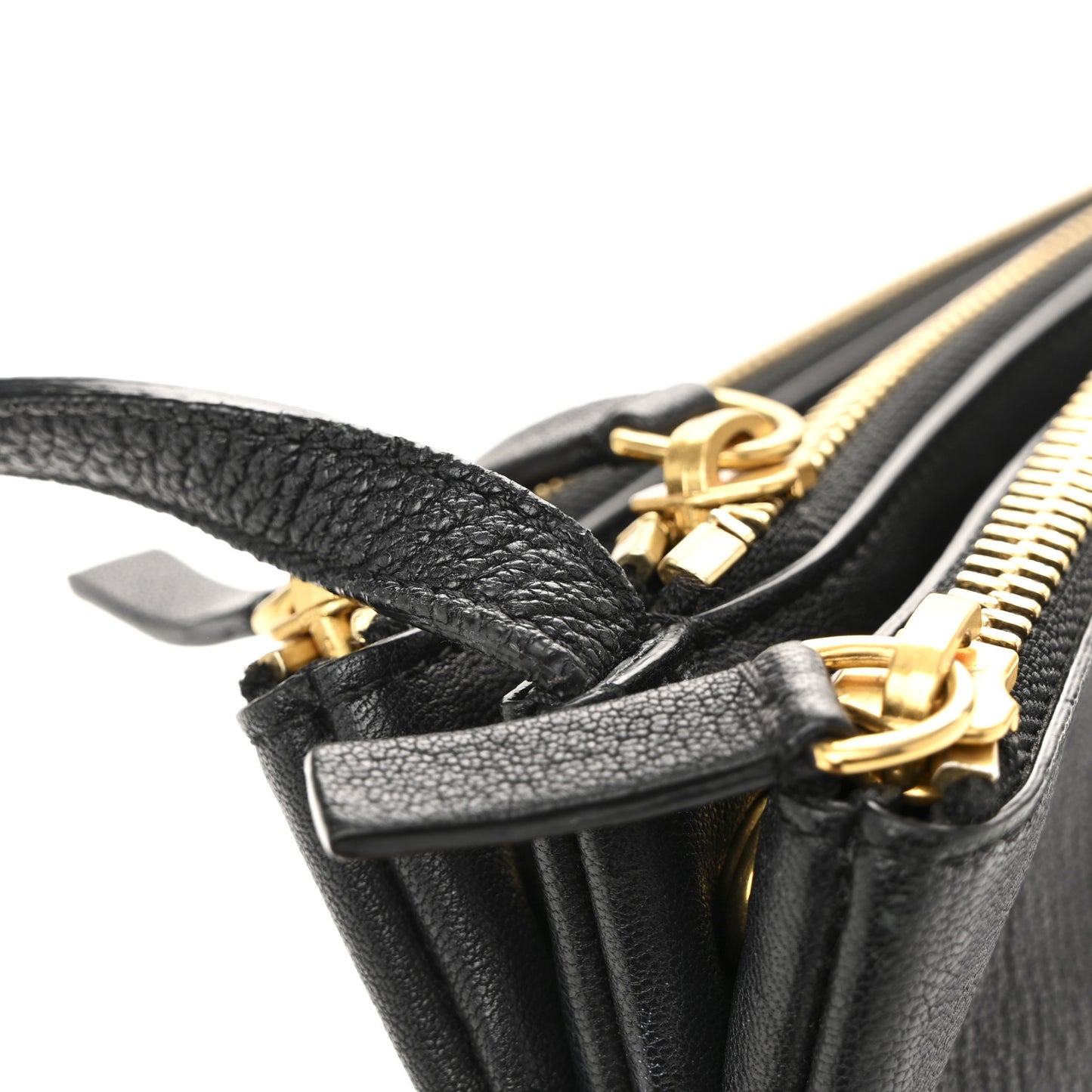 Lambskin Large Trio Crossbody Bag Black