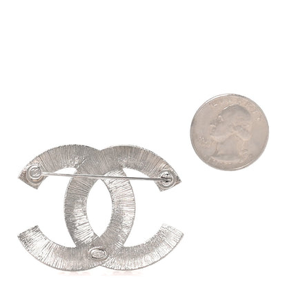 Chanel Baguette Crystal CC Brooch Silver 2 of 4