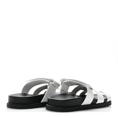 Hermes Calfskin Womens Chypre Sandals 36 White 5 of 10