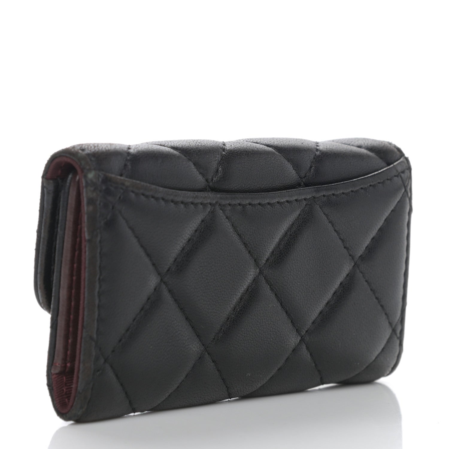 Chanel Lambskin Quilted 6 Key Holder Black 3 of 8