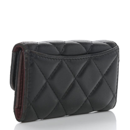 Chanel Lambskin Quilted 6 Key Holder Black 3 of 8