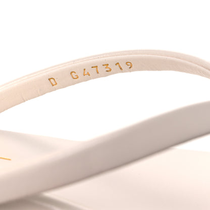 Chanel Goatskin CC Times Square Thong Sandals 35 White 10 of 11