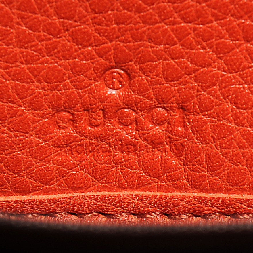 Gucci Pebbled Calfskin Soho Zip Around Wallet Sun Orange 7 of 7