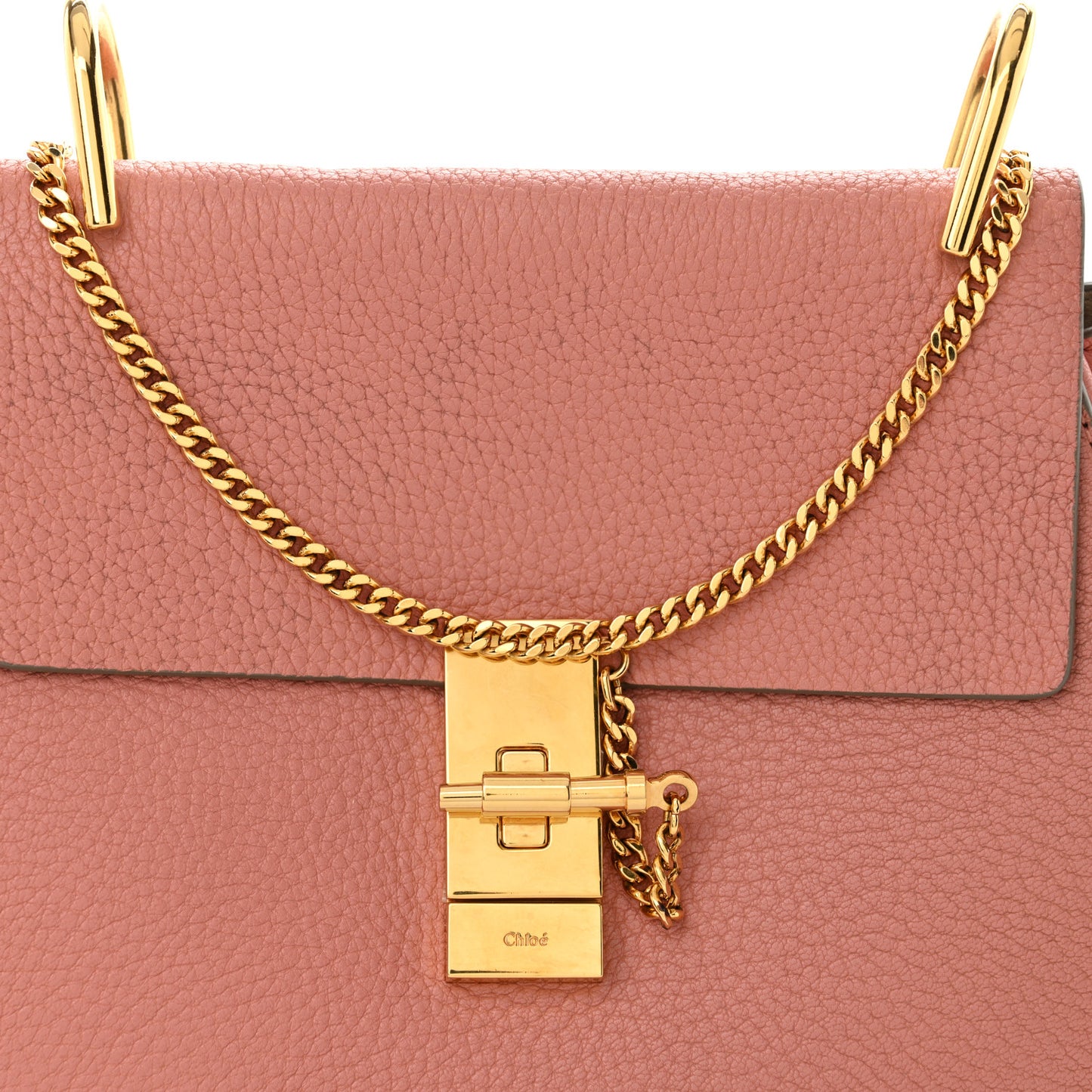 Grained Lambskin Drew Shoulder Bag Misty Rose