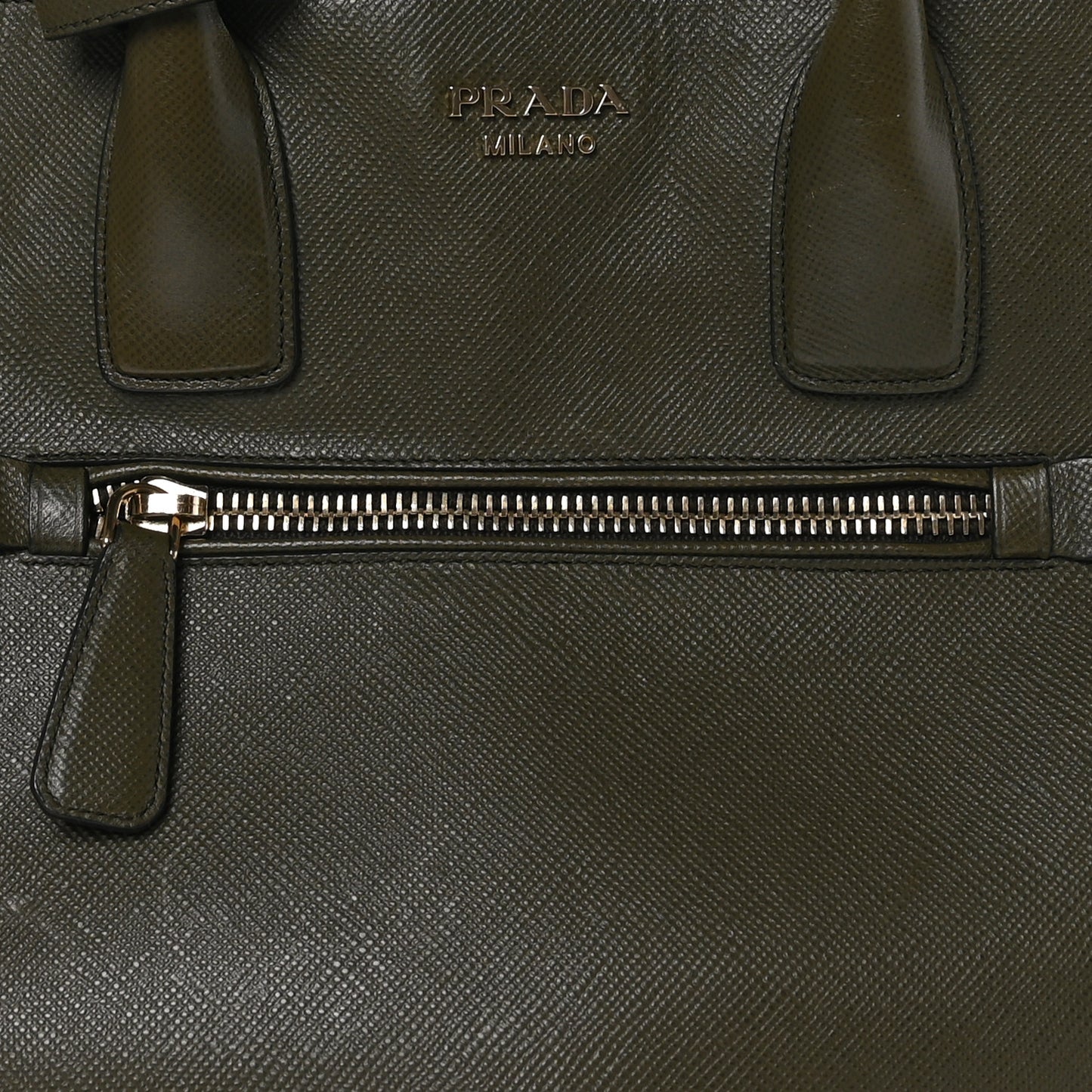 Saffiano Cuir Open Promenade Tote Militare